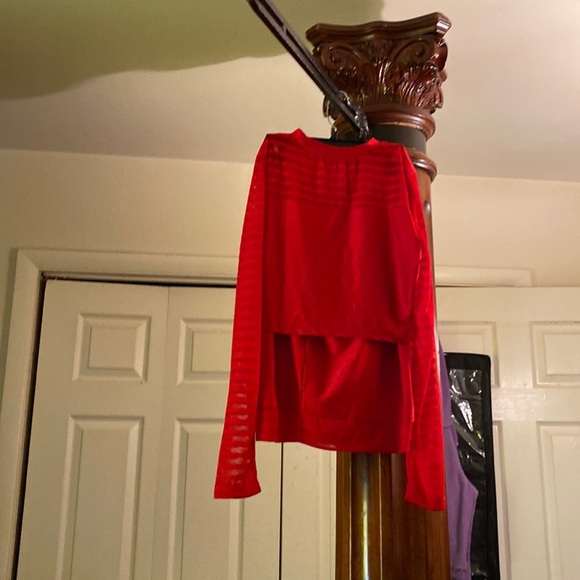 2pcs red sheer skirt set - Picture 1 of 8
